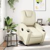 vidaXL Fauteuil inclinable &eacute;lectrique cr&egrave;me similicuir