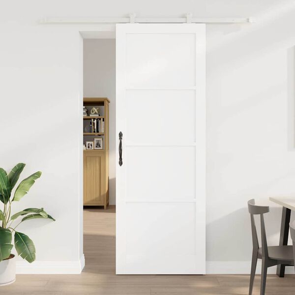 vidaXL Porte coulissante ORKDAL Blanc 83 x 232 cm Pin massif
