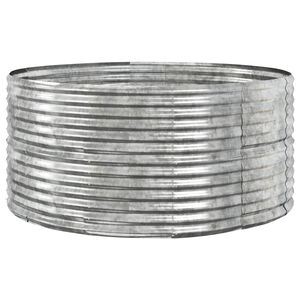 vidaXL Lit sur&eacute;lev&eacute; de jardin Argent&eacute; Acier galvanis&eacute;