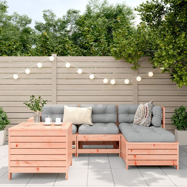 vidaXL Salon de jardin 5 pcs bois massif sapin de douglas
