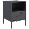 vidaXL Table de chevet anthracite 36x39x50,5 cm acier