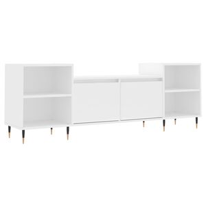 vidaXL Meuble TV Blanc 160x35x55 cm Bois d'ing&eacute;nierie