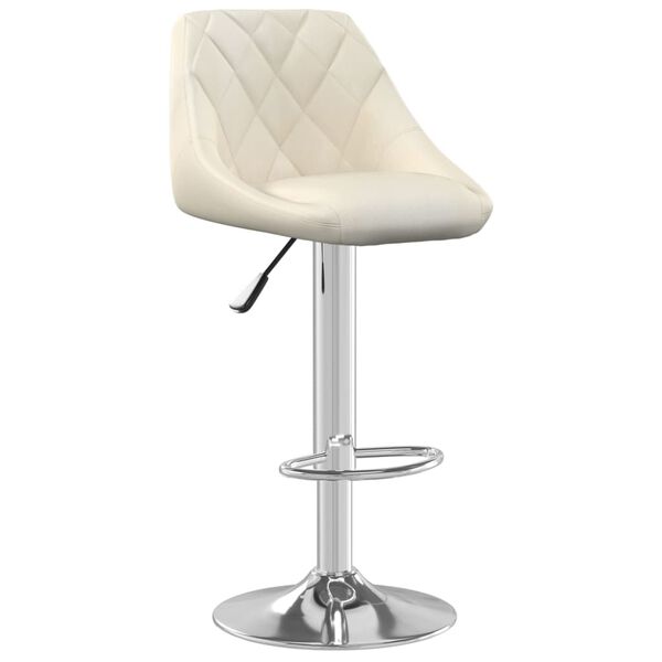 vidaXL Tabouret de bar Cr&egrave;me Velours