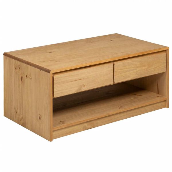 vidaXL Table basse SAUDA ch&ecirc;ne 99x55x45 cm bois de pin massif