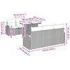 vidaXL Ensemble de canap&eacute; de jardin 7 pcs Marron Poly rotin
