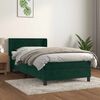 vidaXL Sommier &agrave; lattes de lit avec matelas Vert fonc&eacute; 100x200 cm