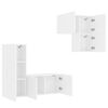 vidaXL Unit&eacute;s murales TV 4 pcs blanc bois d'ing&eacute;nierie