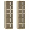 vidaXL Armoires &agrave; chaussures 2 pcs Ch&ecirc;ne Sonoma 27,5x27x102 cm