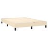 vidaXL Sommier &agrave; lattes de lit avec matelas Cr&egrave;me 140x190 cm Tissu