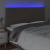vidaXL T&ecirc;te de lit &agrave; LED Taupe 160x5x118/128 cm Tissu