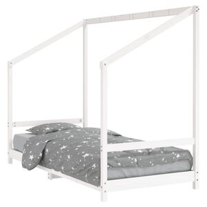 vidaXL Cadre de lit pour enfants blanc 90x200 cm bois de pin massif