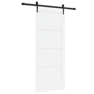 vidaXL Porte coulissante ORKDAL Blanc 83 x 202 cm Bois de pin massif