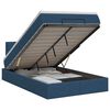 vidaXL Lit ottoman avec matelas Bleu 120 x 190 cm Tissu