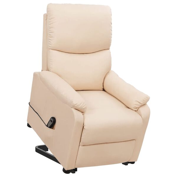 vidaXL Fauteuil Cr&egrave;me Tissu