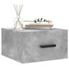 vidaXL Tables de chevet murales 2 pcs gris b&eacute;ton 35x35x20 cm
