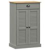 vidaXL Armoire &agrave; chaussures VIGO gris 60x35x96 cm bois massif de pin