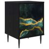 vidaXL Table de chevet WIJHE Ch&ecirc;ne noir 36 x 33 x 51 cm