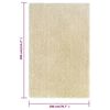 vidaXL Tapis shaggy &agrave; poils hauts Beige 200x290 cm 50 mm