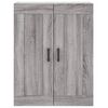 vidaXL Buffet haut Sonoma gris 69,5x34x180 cm Bois d'ing&eacute;nierie