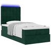 vidaXL Cadre de lit ottoman avec matelas vert fonc&eacute; 100x200 cm velours
