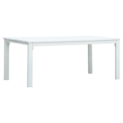 vidaXL Table basse Blanc 98x48x39 cm PEHD Aspect de bois