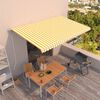 vidaXL Auvent r&eacute;tractable automatique 500x300 cm Jaune et blanc