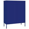 vidaXL Armoire &agrave; tiroirs Bleu marine 80x35x101,5 cm Acier