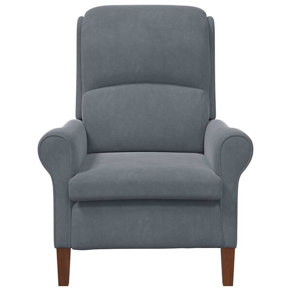 vidaXL fauteuil Gris fonc&eacute; 76 x 94 x 102 cm Velours