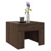 vidaXL Table basse avec LED infini chêne marron 40x40x30 cm