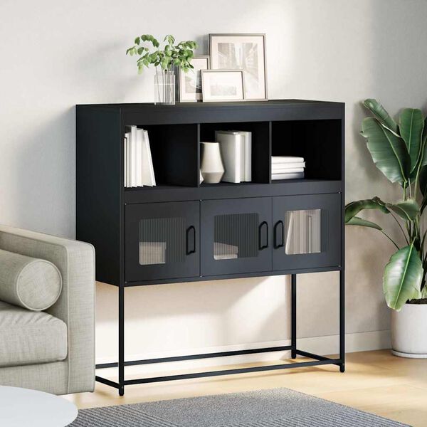 vidaXL Buffet anthracite 100,5x39x107 cm acier laminé à froid