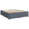 vidaXL Sommier &agrave; lattes de lit et matelas Gris fonc&eacute; 200x200cm Velours