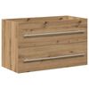 vidaXL Meuble sous-vasque de salle de bain en ch&ecirc;ne massif 80 x 38,5 x 48 cm bois d'ing&eacute;nierie