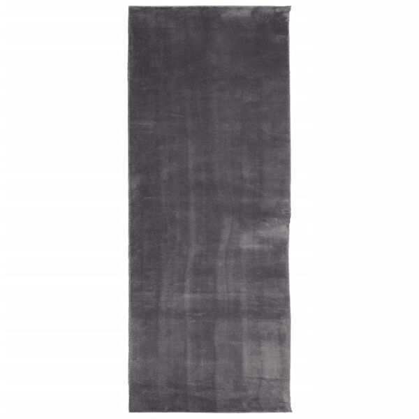vidaXL Tapis HUARTE &agrave; poils courts doux et lavable anthracite 80x200cm