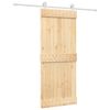 vidaXL Porte coulissante Naturel et Blanc 85 x 210 cm