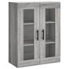 vidaXL Buffet haut Sonoma gris 69,5x34x180 cm Bois d'ing&eacute;nierie