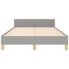 vidaXL Cadre de lit sans matelas gris clair 120x200 cm tissu