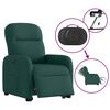 vidaXL Fauteuil inclinable électrique vert foncé tissu