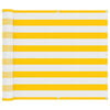 vidaXL &Eacute;cran de balcon Jaune et blanc 100 x 300 cm Tissu Oxford