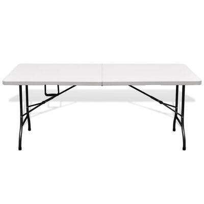 vidaXL Table pliable de jardin Blanc 180x75x74 cm PEHD