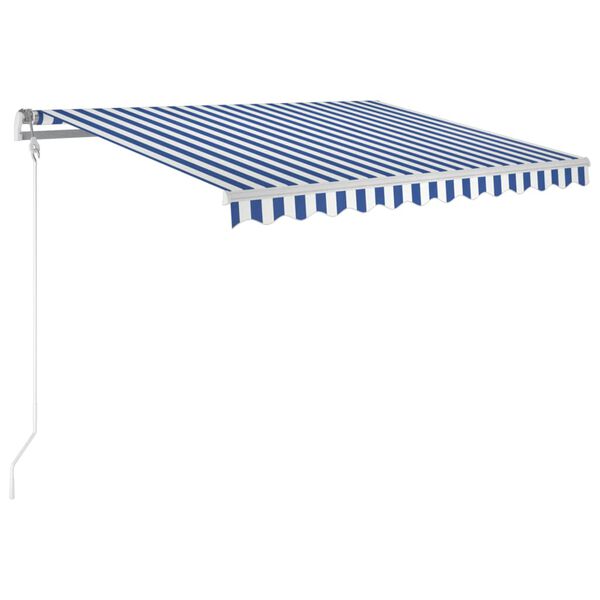 vidaXL Auvent r&eacute;tractable automatique 300x250 cm Bleu et blanc