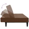 vidaXL Canap&eacute;-lit &agrave; 2 places avec tabouret Marron Tissu microfibre