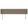 vidaXL T&ecirc;te de lit avec oreilles Taupe 203x16x78/88 cm Tissu