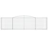 vidaXL Panier de gabions arqu&eacute; 400x30x100/120 cm Fer galvanis&eacute;