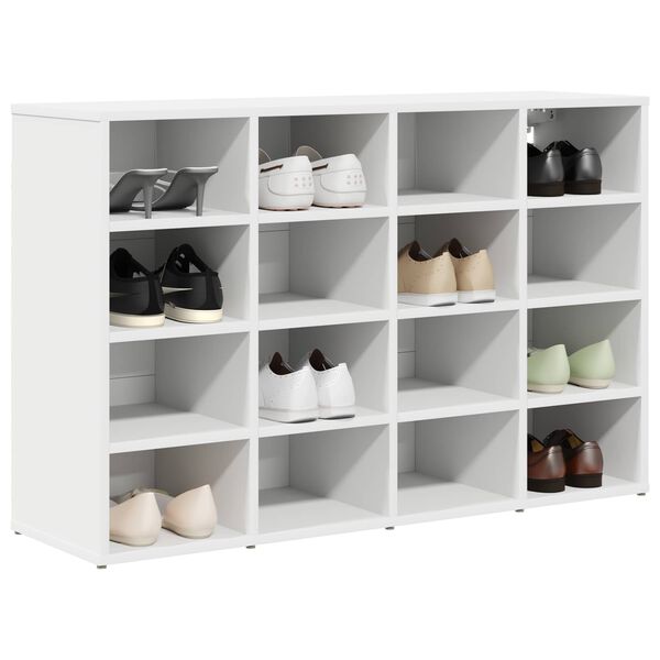 vidaXL Cabinet &agrave; chaussures Blanc 103 x 30 x 67 cm Bois d'ing&eacute;nierie