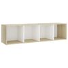 vidaXL Meubles TV 2 pcs Blanc et ch&ecirc;ne sonoma Bois d'ing&eacute;nierie