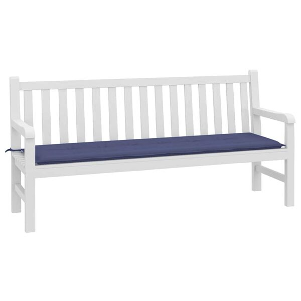 vidaXL Coussin de banc de jardin bleu marine 180x50x4 cm tissu oxford