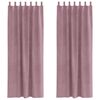 vidaXL Rideaux occultants 2 pcs Rose foncé 140 x 225 cm Velours