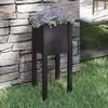 vidaXL Jardinière d'extérieur Noir 31x31x70 cm Bois de pin massif