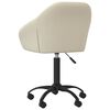 vidaXL Chaise pivotante de salle &agrave; manger Cr&egrave;me Velours