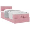 vidaXL Cadre de lit ottoman avec matelas rose 80x200 cm velours